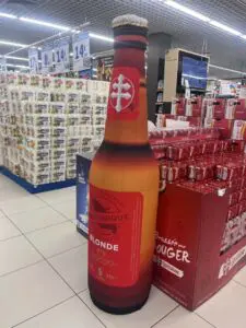 bouteille de biere gonflable brasserie lorraine