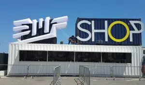 Gonflable géant concert et festival AIRSYSTEMS AIRSTYLE Festival EMF Logo gonflable 5x3m 2 Gonflables géants : Lettrage gonflable festival EMF