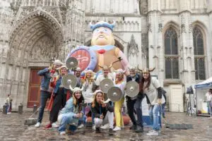 Mascotte gonflable événementiel viking gonflable les normands ont du coeur chu de rouen 4 scaled 1 Viking gonflable CHU Rouen