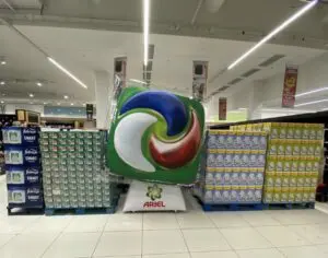 PLV gonflable magasin et centre commercial plv gonflable ariel pod procter gamble 3 1 plv gonflable ariel pod procter gamble 3 1