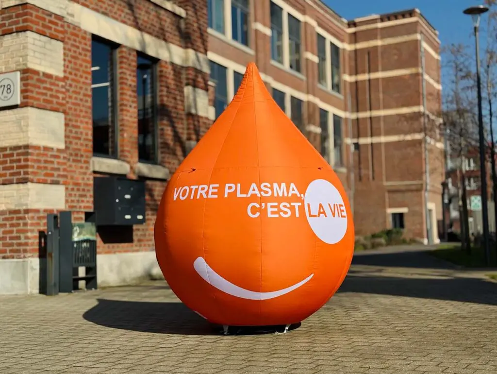 goutte de plasma gonflable