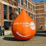 goutte de plasma gonflable