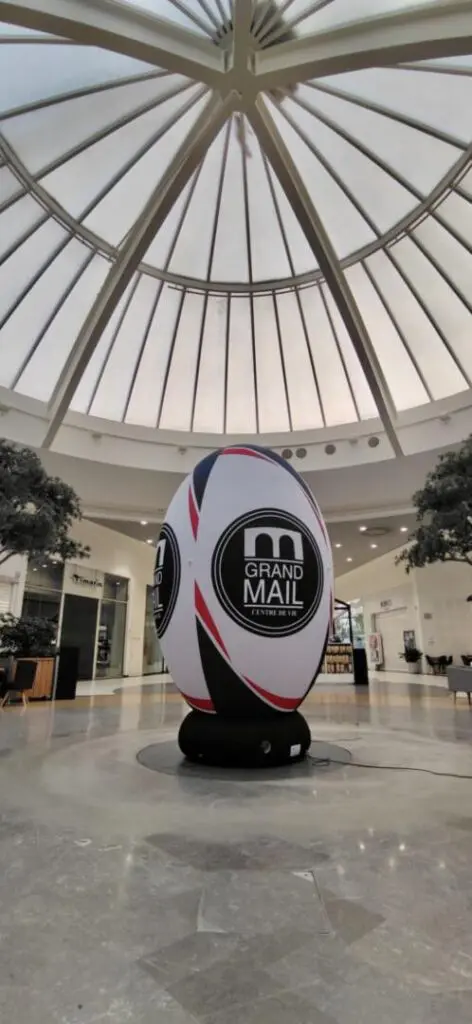 ballon de rugby gonflable grand mail