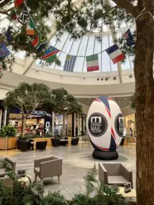 PLV gonflable magasin et centre commercial ballon gonflable rugby grand mail 5 ballon de rugby gonflable grand mail