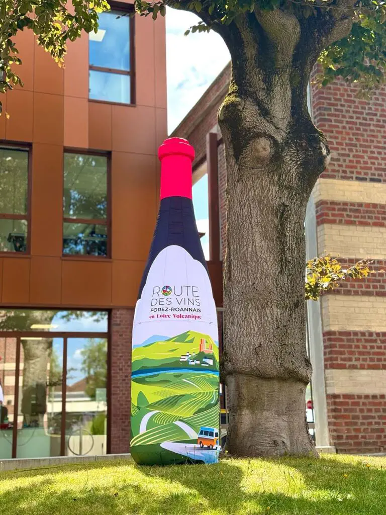 bouteille de vin gonflable route des vins roanne