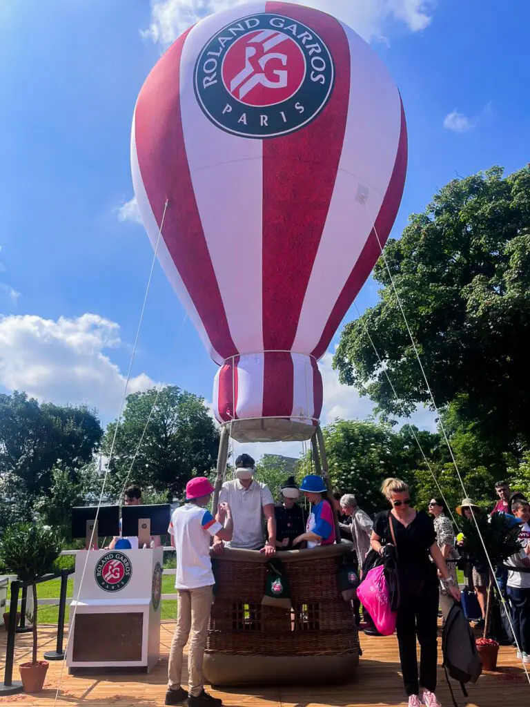 Montgolfière gonflable Roland Garros