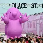 monsieur rose gonflable rose festival