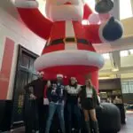 père noël gonflable géant