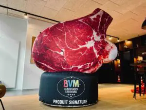 PLV gonflable magasin et centre commercial cote de boeuf gonflable bvm bouchers traiteurs 1 cote de boeuf gonflable bvm bouchers traiteurs