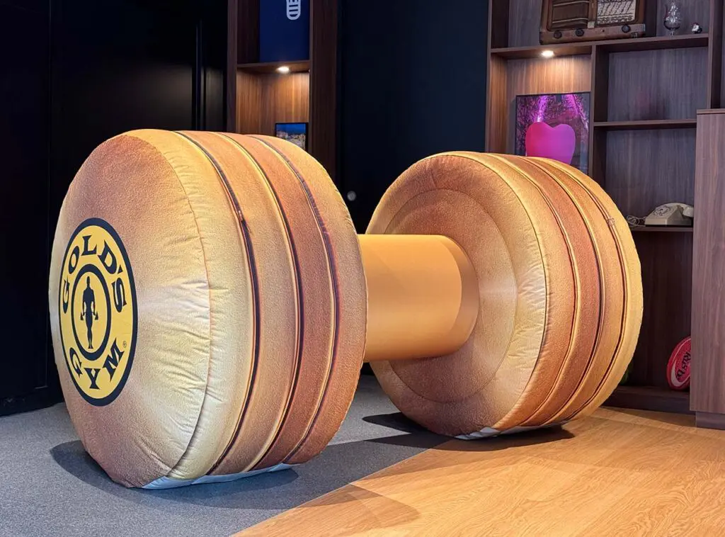 haltère gonflable golds gym