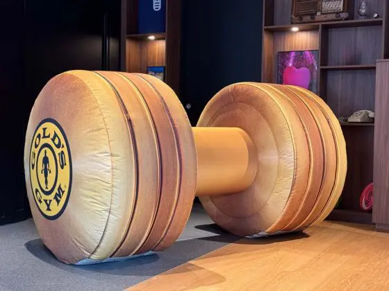 haltère gonflable golds gym