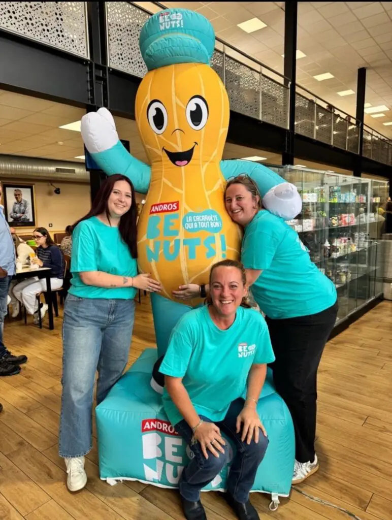 mascotte gonflable andros benuts