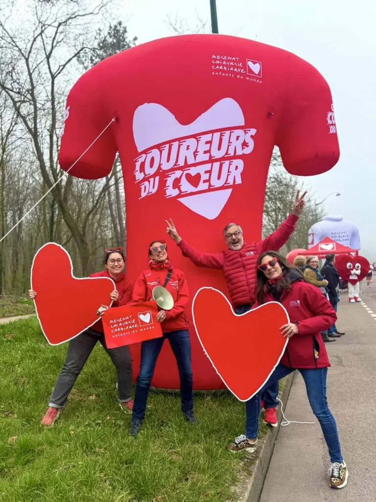 maillot gonflable coureurs du coeur mecenat chirurgie cardiaque