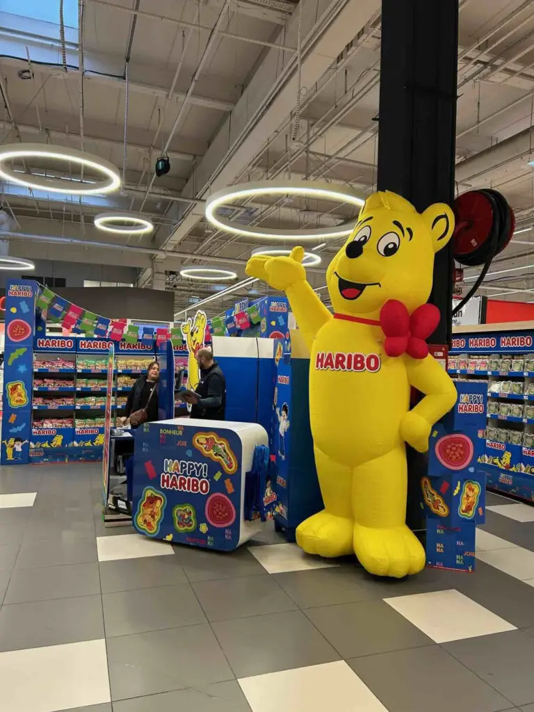mascotte gonflable haribo