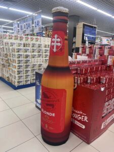 bouteille de biere gonflable brasserie lorraine