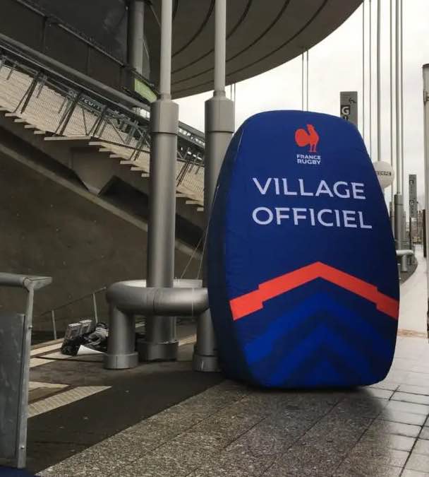 totem gonflable fédération française de rugby