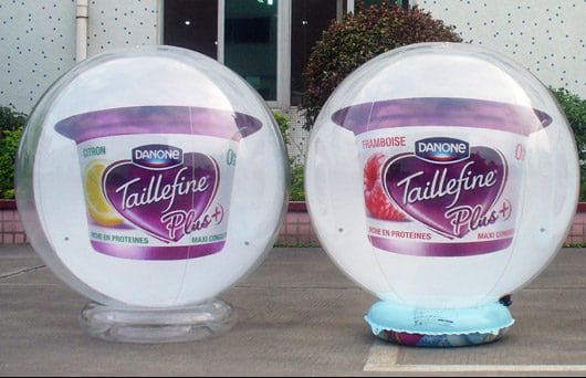 Ballons gonflables publicitaires Danone