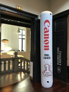 AIRSYSTEMS FRANCE - FABRICANT DE STRUCTURES GONFLABLES : TOTEM GONFLABLE - CANON