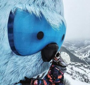 yéti gonflable géant : mascotte gonflable