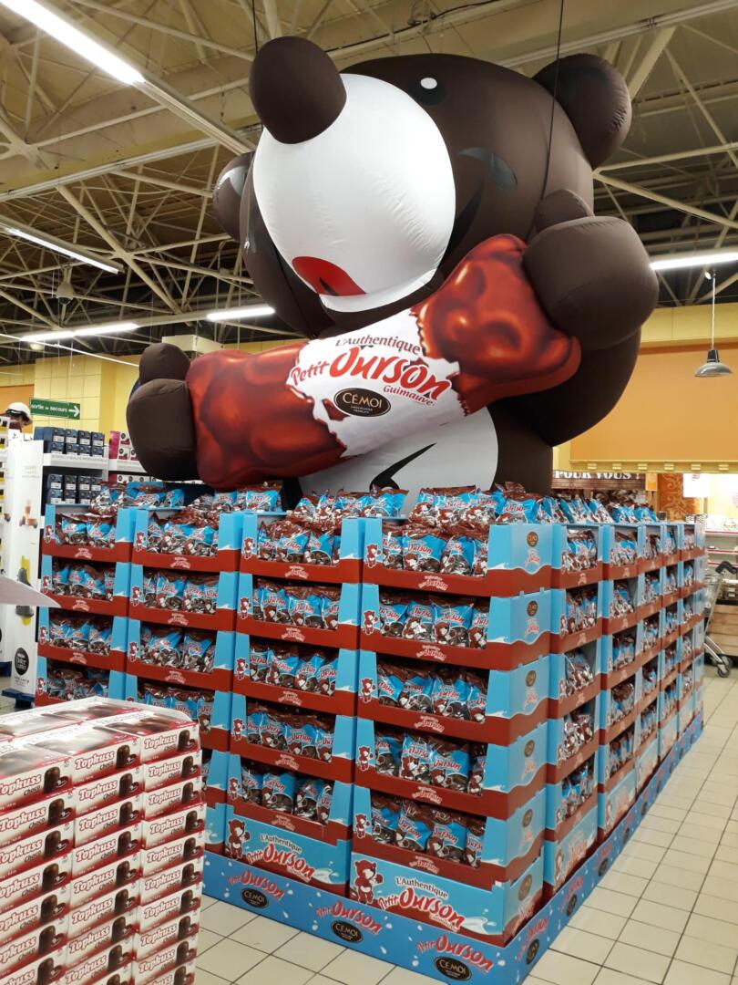 Oursons gonflables géants Cemoi : mascotte gonflable