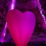 Coeur rose gonflable Pommery