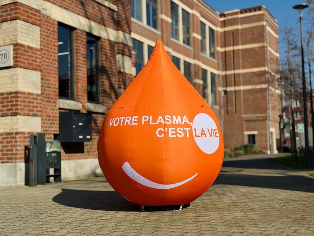 goutte de plasma gonflable