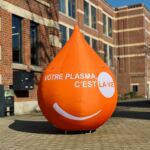 goutte de plasma gonflable