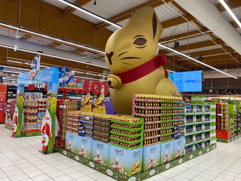 Lapin gonflable Lindt