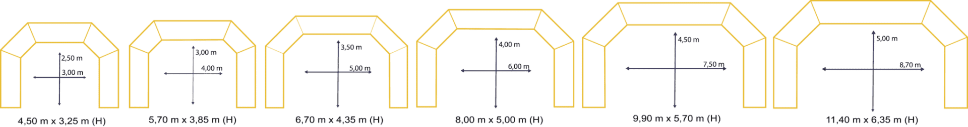 arche gonflable dimensions 1 2