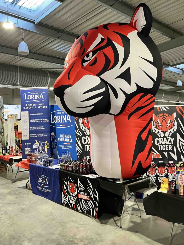 mascotte gonflable crazy tiger