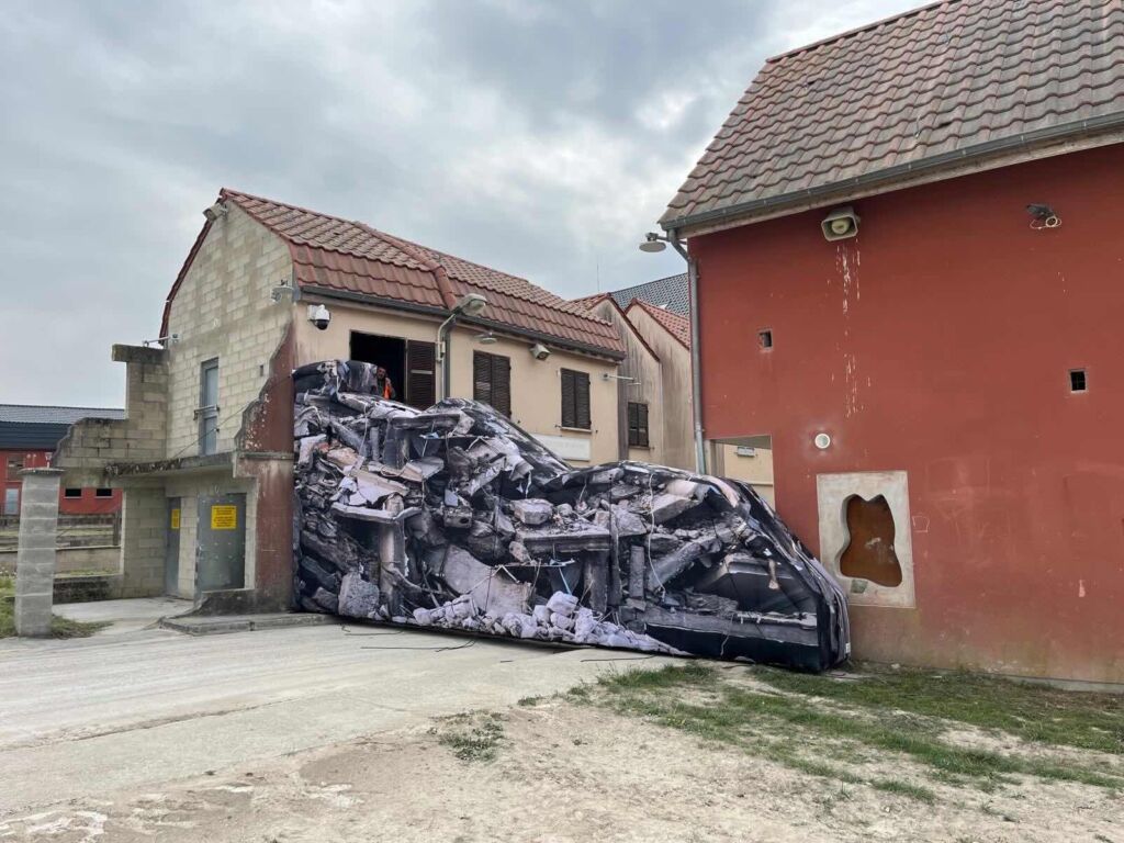 mur d'entrainement gonflable armée terre