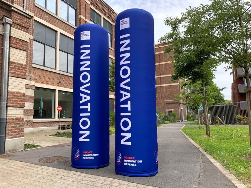 Totem gonflable agence innovation defense ministere