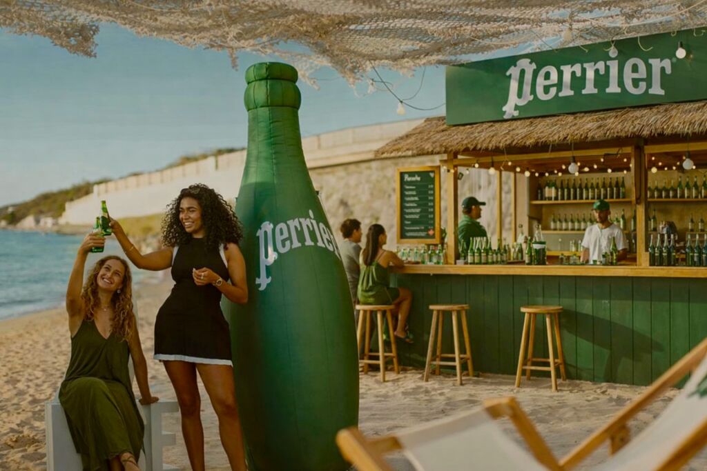 bouteille gonflable perrier